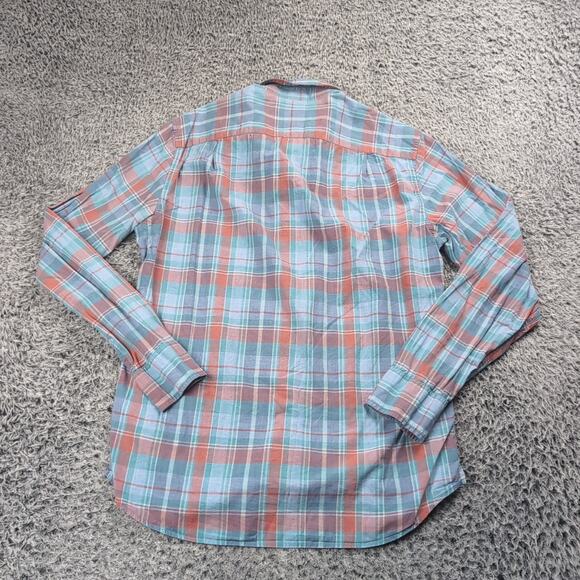 J Crew Shirt Men Small Blue Plaid Long Sleeve Preppy Casual Slim Fit Modern - Picture 5 of 6